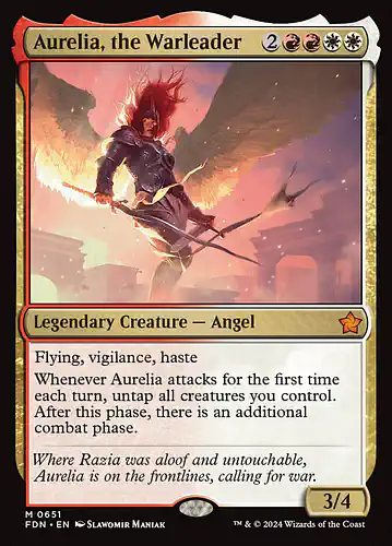 Aurelia, the Warleader - fdn Spoiler