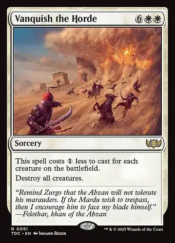 Vanquish the Horde - tdc Spoiler