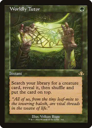 Worldly Tutor - dmr Spoiler