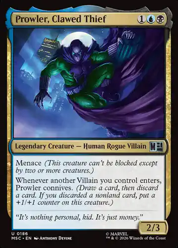 Prowler, Clawed Thief - msc Spoiler