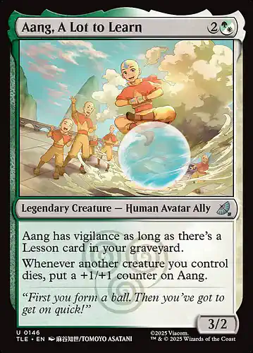 Aang, A Lot to Learn - tle Spoiler