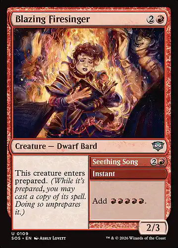 Blazing Firesinger - sos Spoiler