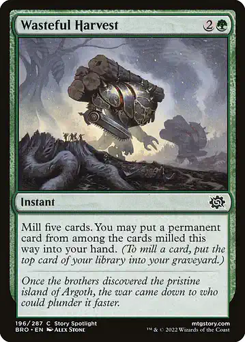 Wasteful Harvest - bro Spoiler