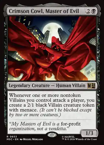 Crimson Cowl, Master of Evil - msc Spoiler