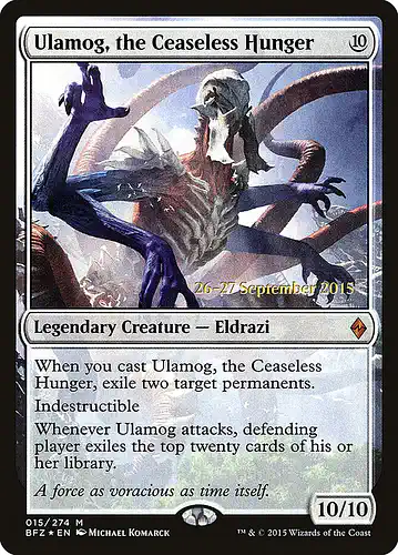 Ulamog, the Ceaseless Hunger - bfz Spoiler