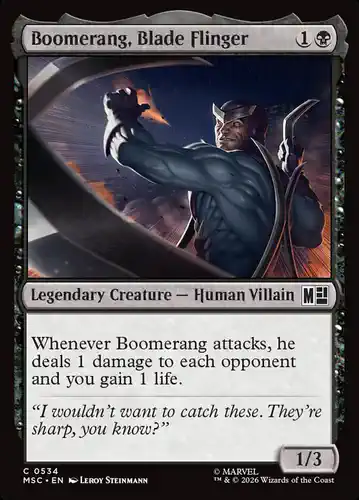 Boomerang, Blade Flinger - msc Spoiler