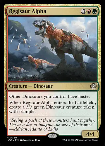 Regisaur Alpha - lcc Spoiler