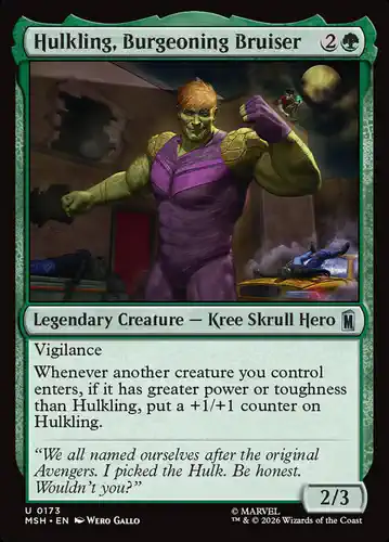 Hulkling, Burgeoning Bruiser - msh Spoiler