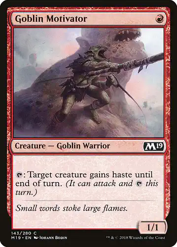 Goblin Motivator - m19 Spoiler