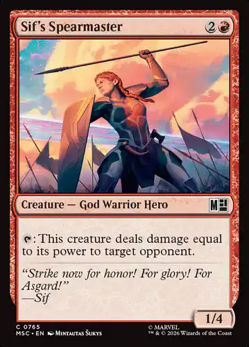 Sif's Spearmaster - msc Spoiler