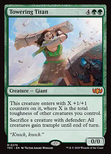 Towering Titan - tdc Spoiler