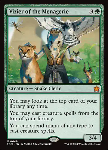 Vizier of the Menagerie - fdn Spoiler