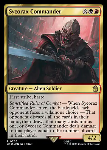 Sycorax Commander - who Spoiler