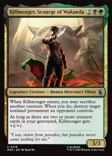 Killmonger, Scourge of Wakanda - msh Spoiler