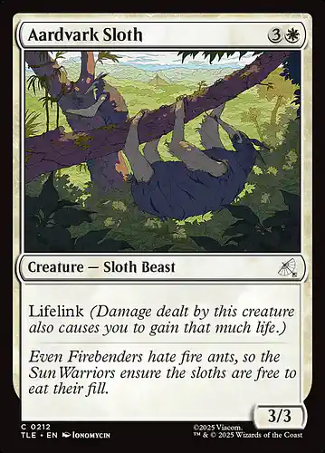 Aardvark Sloth - tle Spoiler