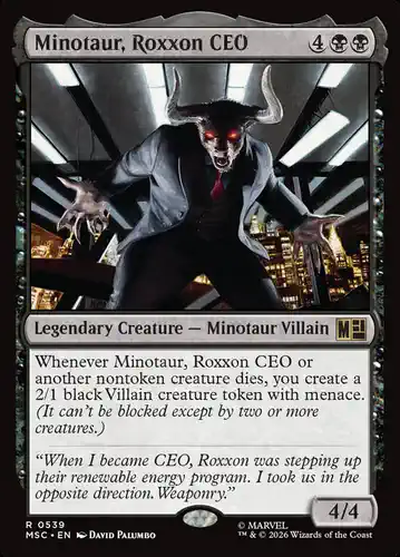 Minotaur, Roxxon CEO - msc Spoiler