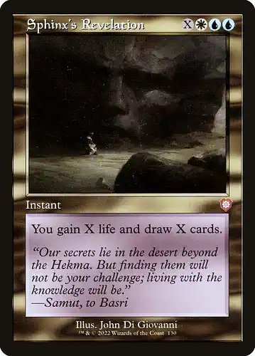 Sphinx's Revelation - brc Spoiler