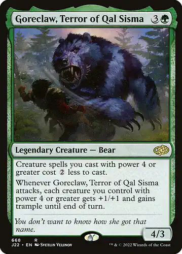 Goreclaw, Terror of Qal Sisma - j22 Spoiler