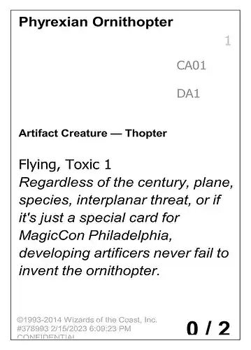 Phyrexian Ornithopter - unk Spoiler