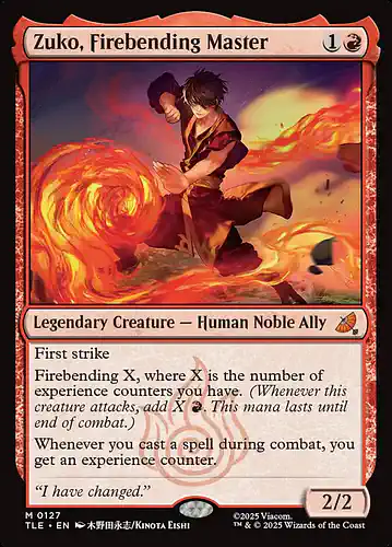 Zuko, Firebending Master - tle Spoiler