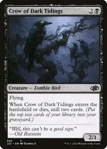 Crow of Dark Tidings - j22 Spoiler