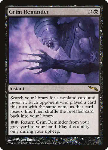 Grim Reminder - mrd Spoiler
