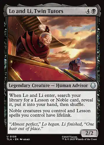 Lo and Li, Twin Tutors - tla Spoiler