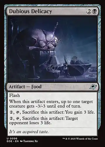 Dubious Delicacy - eoe Spoiler