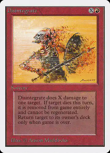 Disintegrate - 2ed Spoiler