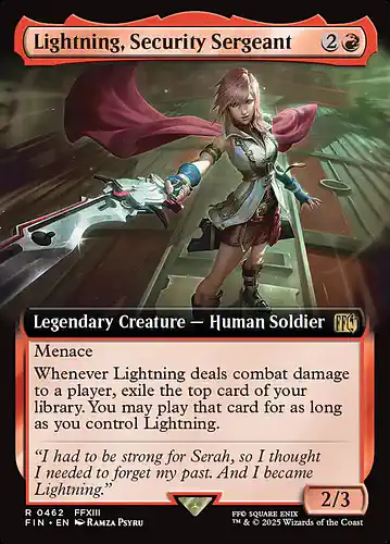 Lightning, Security Sergeant - fin Spoiler