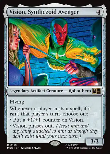 Vision, Synthezoid Avenger - msc Spoiler