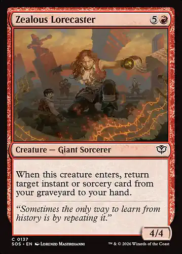 Zealous Lorecaster - sos Spoiler