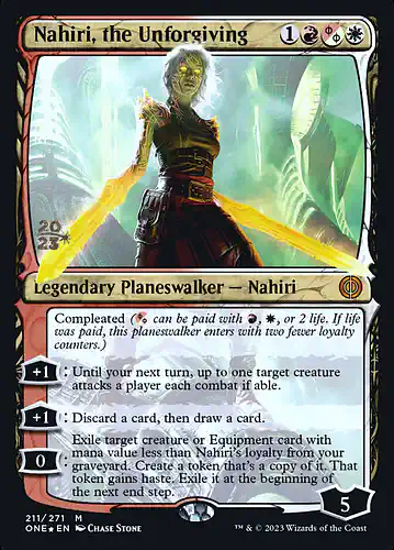 Nahiri, the Unforgiving - one Spoiler