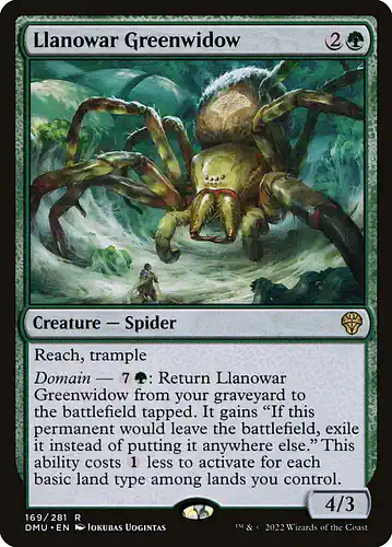 Llanowar Greenwidow - dmu Spoiler