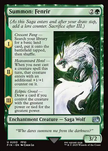 Summon: Fenrir - fin Spoiler