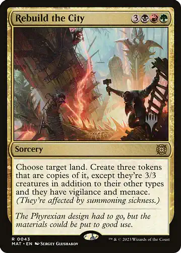Rebuild the City - mat Spoiler