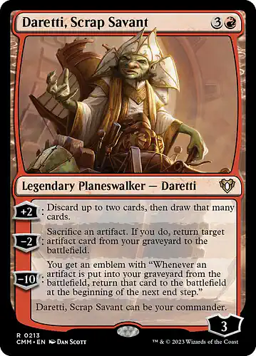 Daretti, Scrap Savant - cmm Spoiler