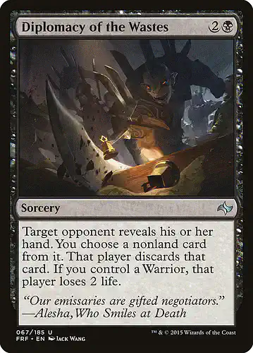 Diplomacy of the Wastes - frf Spoiler