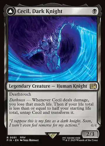 Cecil, Dark Knight - fin Spoiler