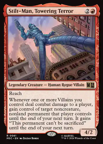 Stilt-Man, Towering Terror - msc Spoiler