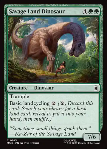Savage Land Dinosaur - msh Spoiler