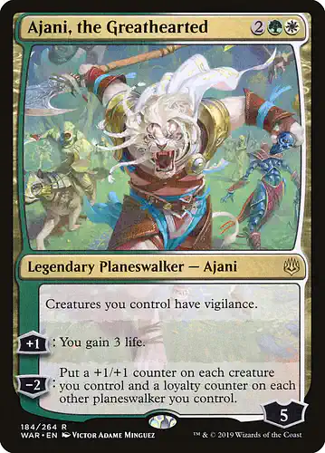 Ajani, the Greathearted - war Spoiler