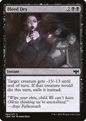 Bleed Dry - vow Spoiler