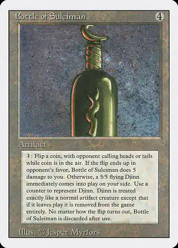 Bottle of Suleiman - 3ed Spoiler