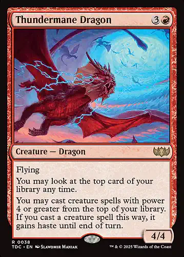 Thundermane Dragon - tdc Spoiler