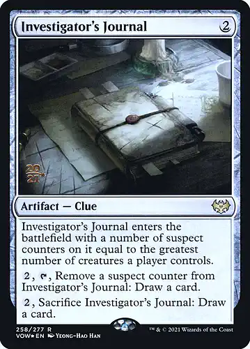 Investigator's Journal - vow Spoiler
