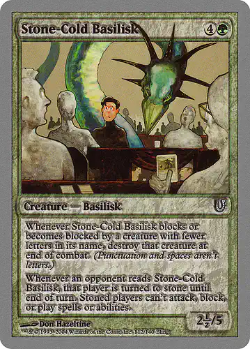 Stone-Cold Basilisk - unh Spoiler