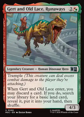 Gert and Old Lace, Runaways - msc Spoiler