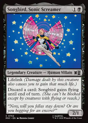 Songbird, Sonic Screamer - msc Spoiler