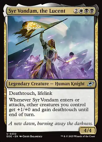 Syr Vondam, the Lucent - eoe Spoiler